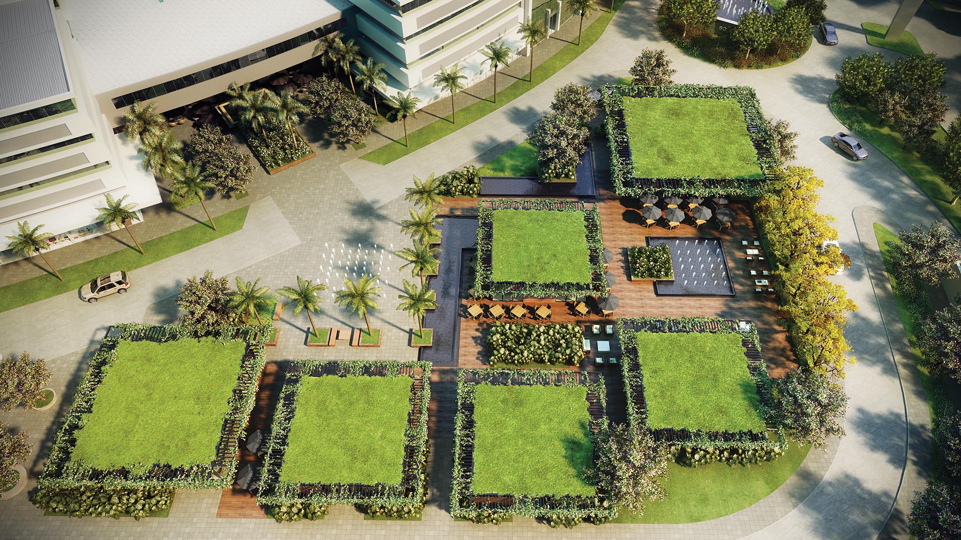 Jardins do empreendimento