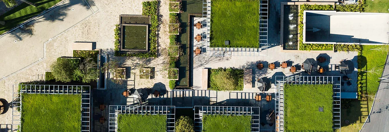 Vista aérea do empreendimento